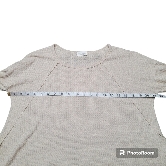 143 Story By Line Up Cream Waffle Knit Swing Top - Picture 7 of 9